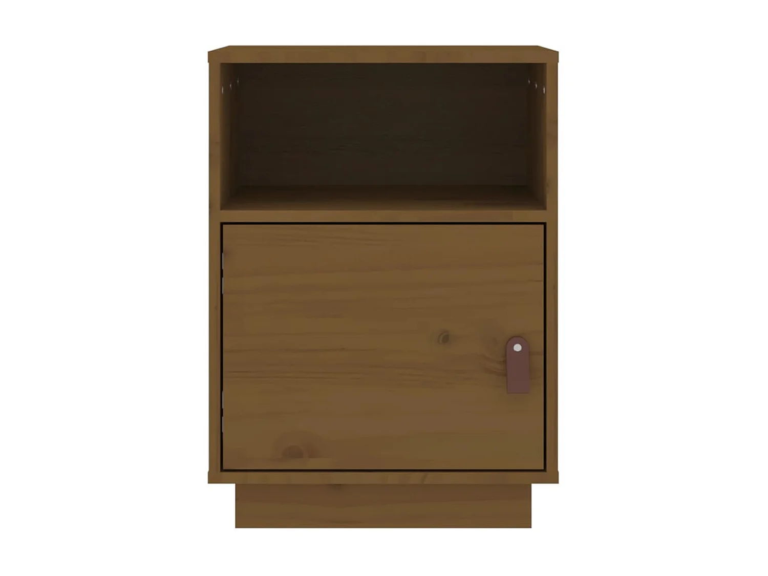 Nachttisch Nachtschrank Honigbraun 40x34x55 cm Massivholz Kiefer -RN69885