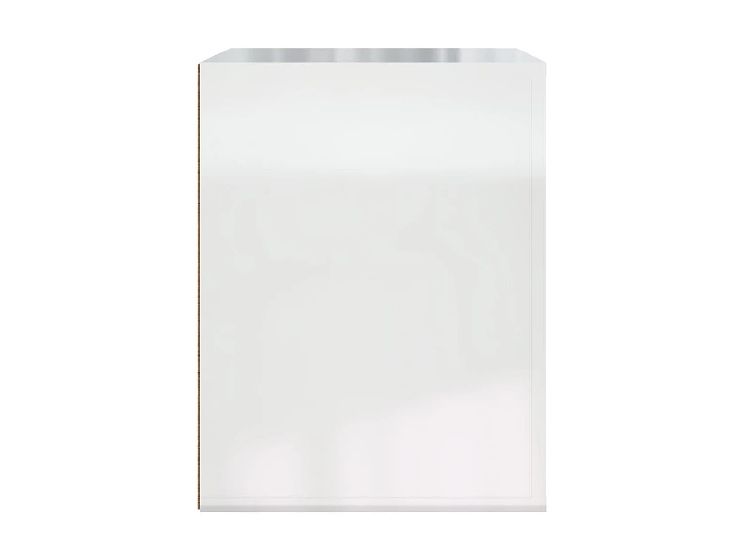 Wand-Nachttisch Nachtschrank Hochglanz-Weiß 50x36x47 cm -RN37925