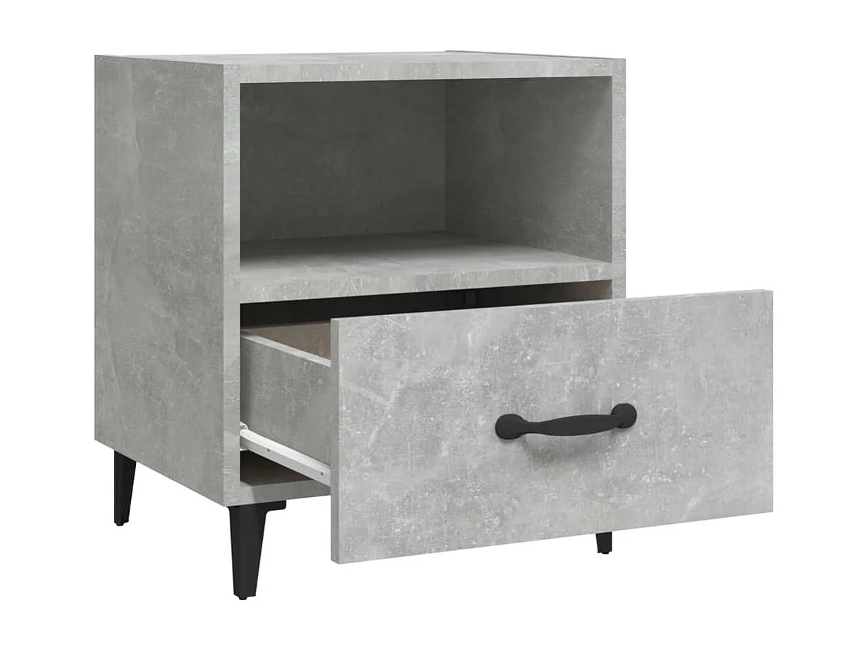 Nachttisch Betongrau Nachtschrank Holzwerkstoff -RN80979