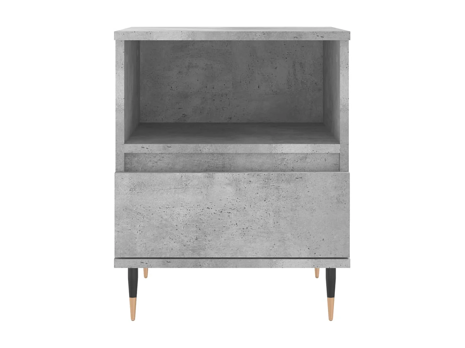 2er-Set Nachttische Nachtschrank Betongrau 40x35x50 cm Holzwerkstoff -RN83904