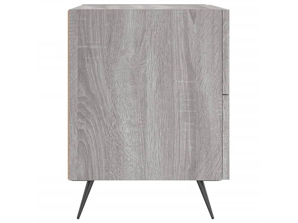 2er-Set Nachttische Nachtschrank Grau Sonoma 40x35x47,5 cm Holzwerkstoff -RN36159