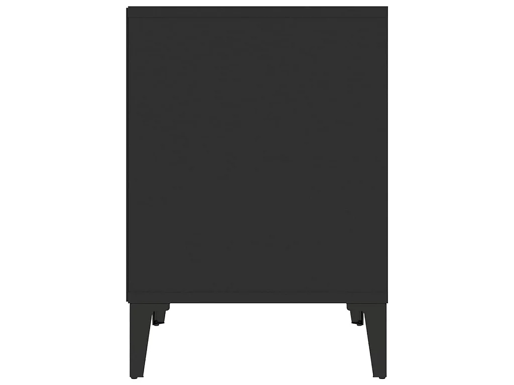 2er-Set Nachttische Nachtschrank Schwarz 40x35x50 cm -RN13612
