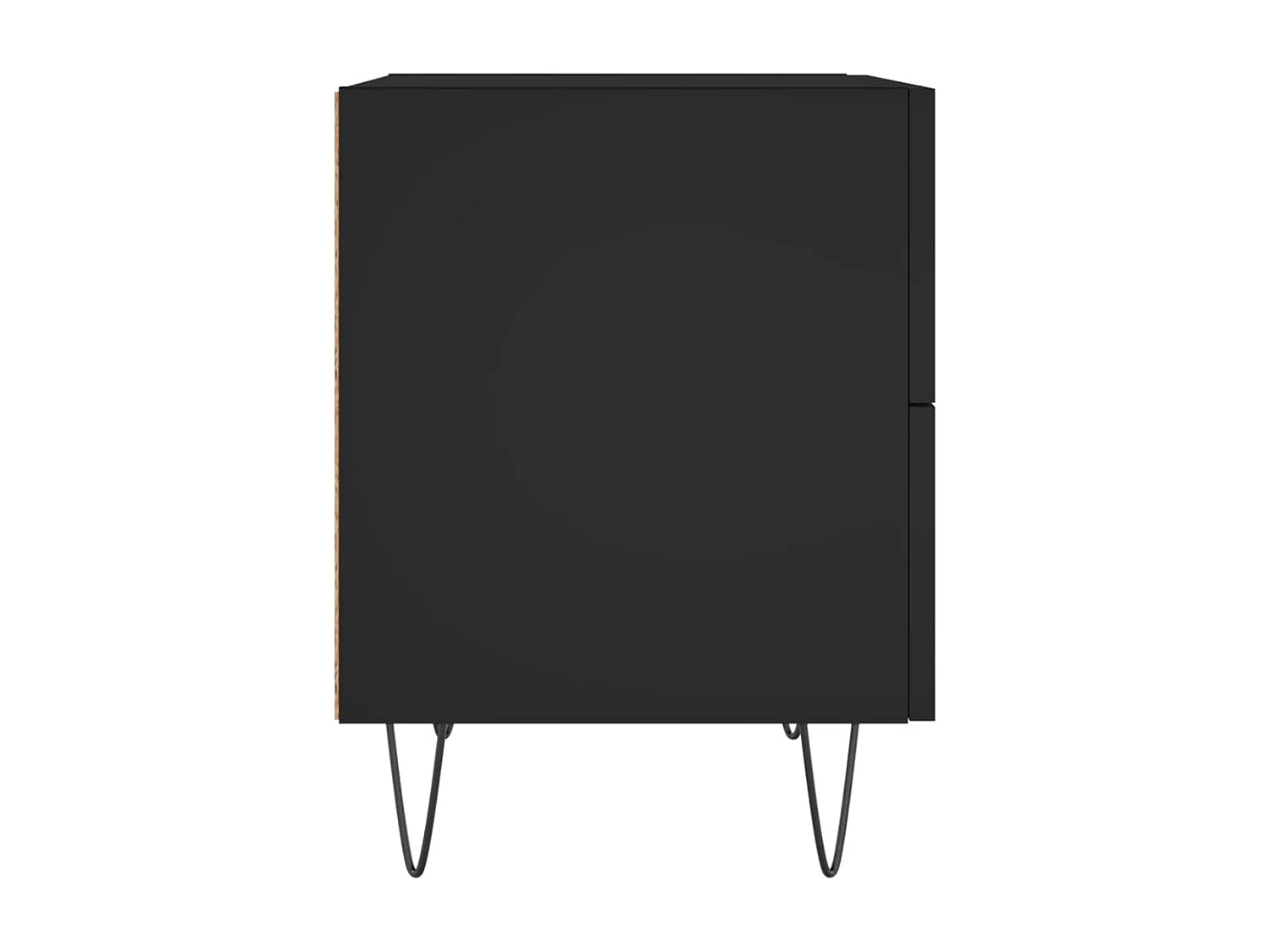 2er-Set Nachttische Nachtschrank Schwarz 40x35x47,5 cm Holzwerkstoff -RN41367