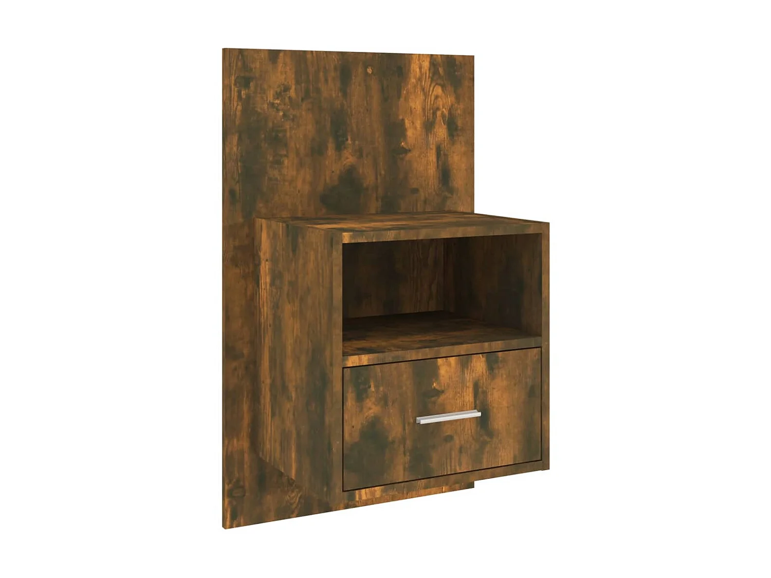 2er-Set Wand-Nachttische Nachtschrank Räuchereiche -RN38030