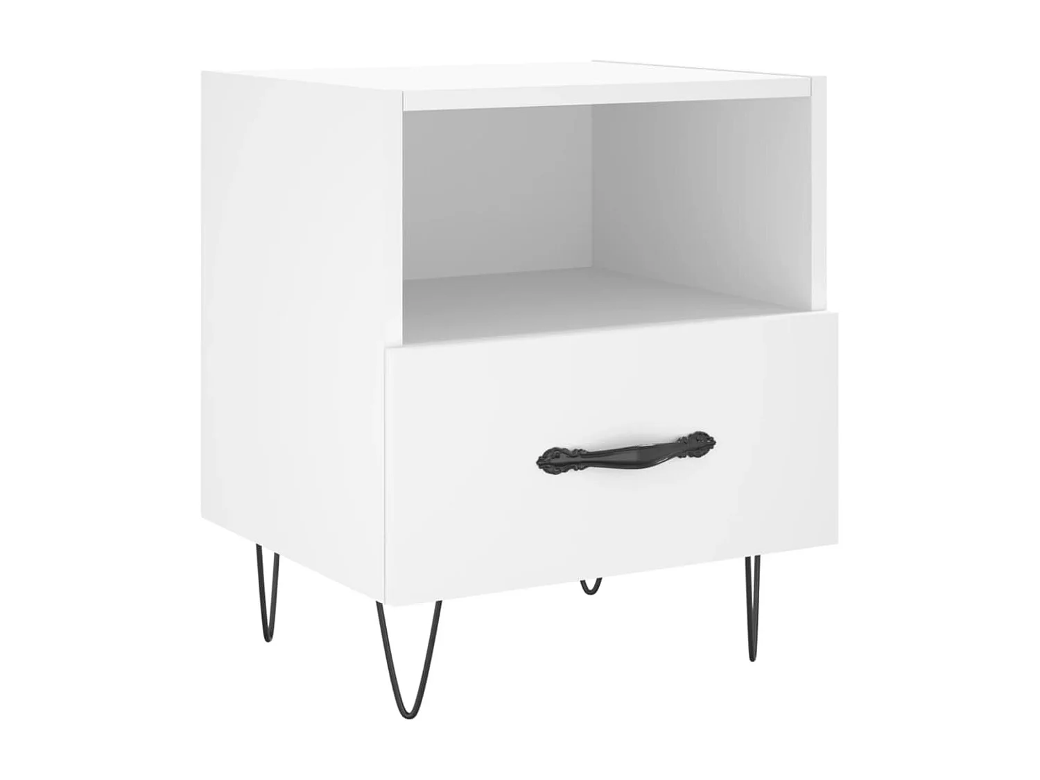 2er-Set Nachttische Nachtschrank Weiß 40x35x47,5 cm Holzwerkstoff -RN92392