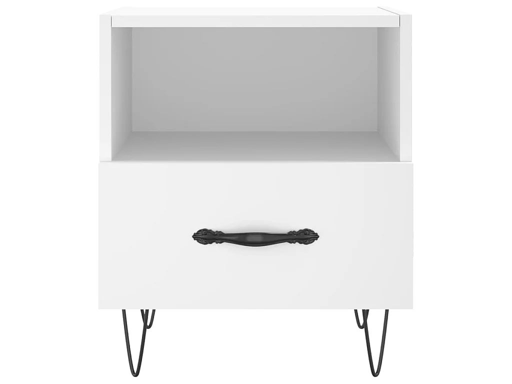 2er-Set Nachttische Nachtschrank Weiß 40x35x47,5 cm Holzwerkstoff -RN92392