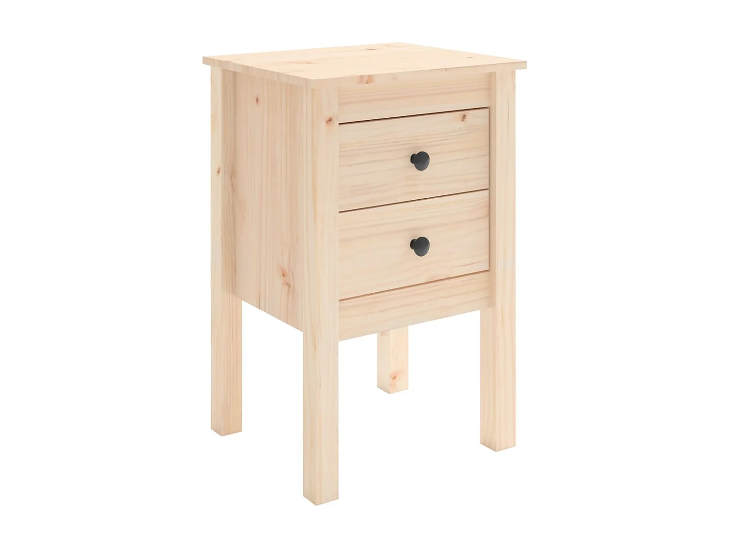 2er-Set Nachttische Nachtschrank 40x35x61,5 cm Massivholz Kiefer -RN51543