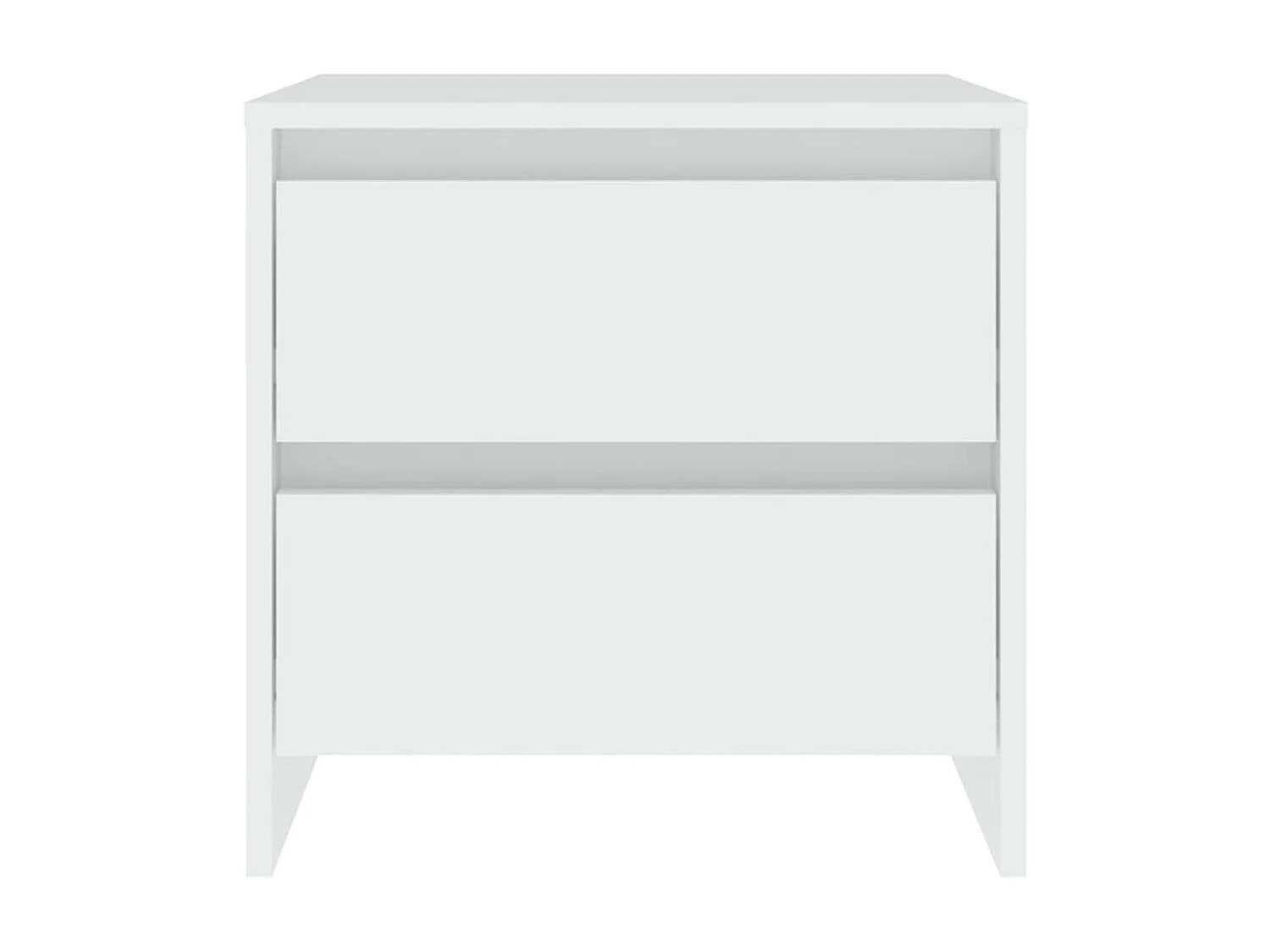 2er-Set Nachttische Nachtschrank Weiß 45x34,5x44,5 cm Holzwerkstoff -RN87244