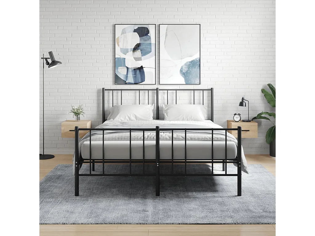 2er-Set Wand-Nachttische Nachtschrank Sonoma-Eiche 35x35x20 cm -RN94193