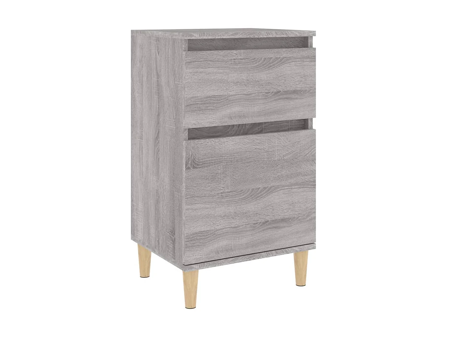 Nachttisch Grau Nachtschrank Sonoma 40x35x70 cm -RN18057