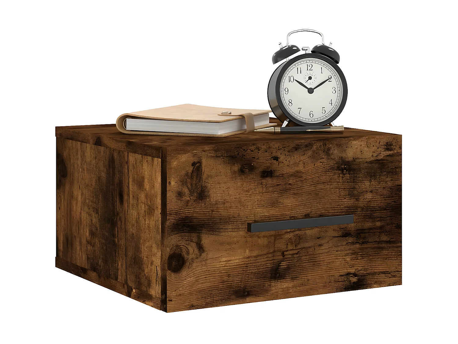 Wand-Nachttisch Nachtschrank Räuchereiche 35x35x20 cm -RN63301