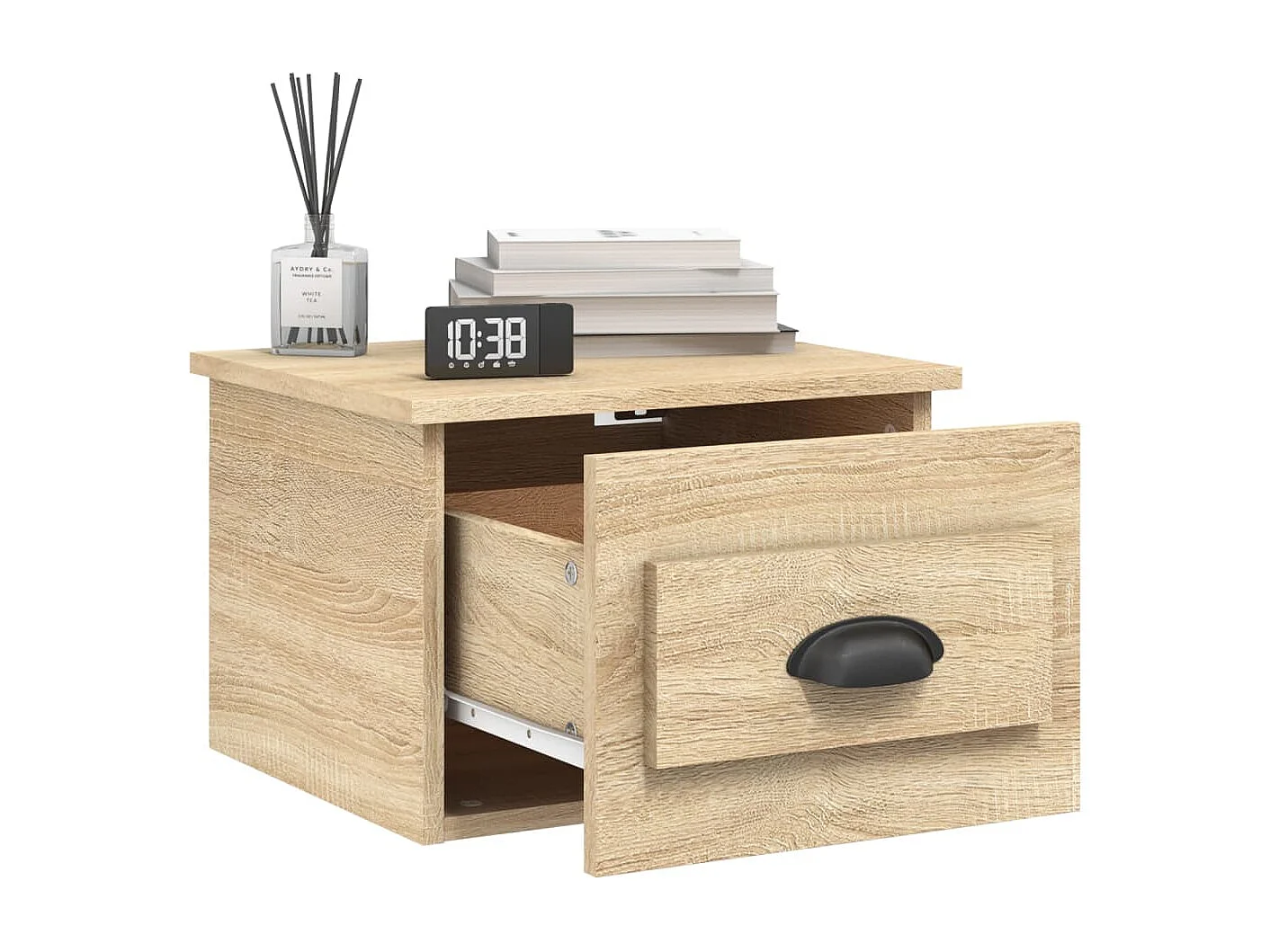 2er-Set Wand-Nachttische Nachtschrank Sonoma-Eiche 41,5x36x28 cm -RN39184