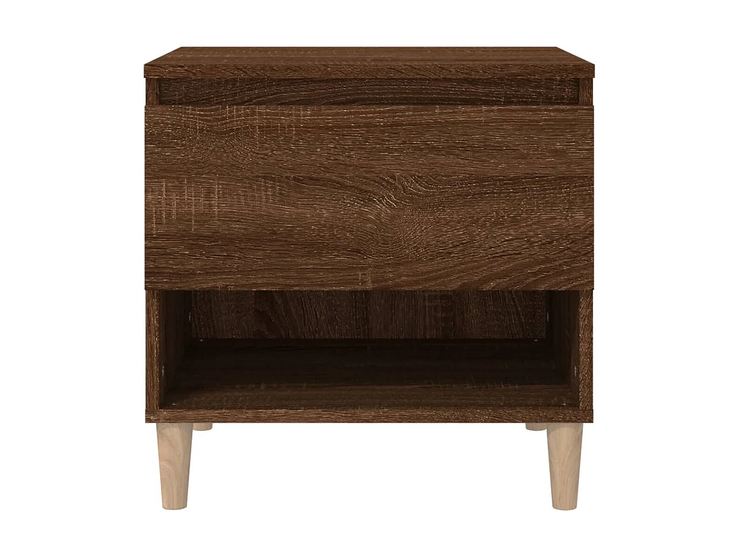 2er-Set Nachttische Nachtschrank Braun Eichen-Optik 50x46x50 cm Holzwerkstoff -RN80820