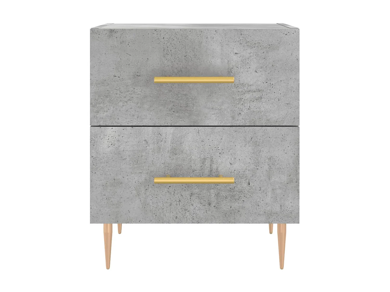 2er-Set Nachttische Nachtschrank Betongrau 40x35x47,5 cm Holzwerkstoff -RN11193