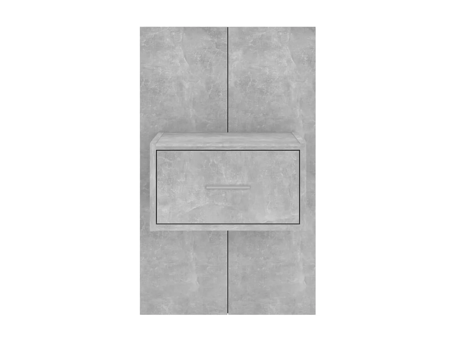 2er-Set Wand-Nachttische Nachtschrank Betongrau -RN41484