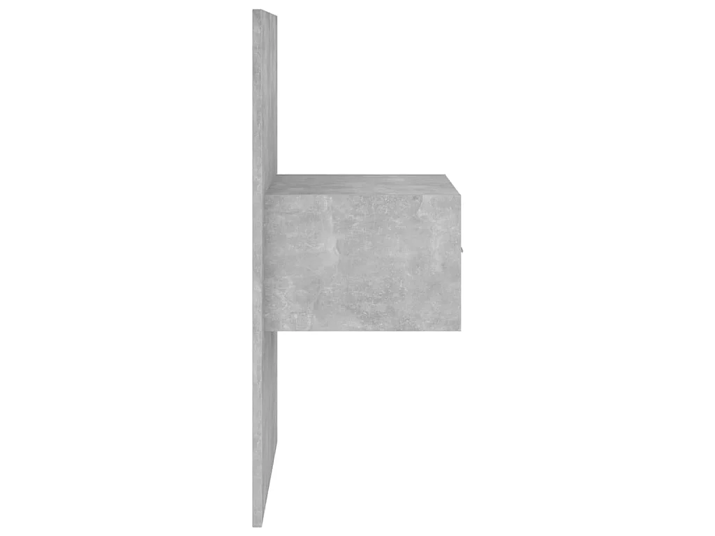 2er-Set Wand-Nachttische Nachtschrank Betongrau -RN41484