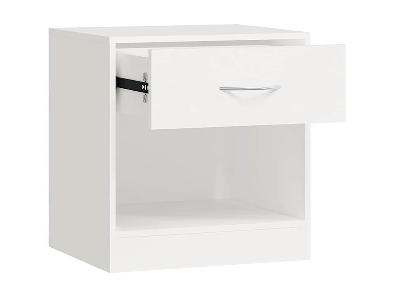 2er-Set Nachttisch Nachtschränke mit Schublade Weiß -RN61739