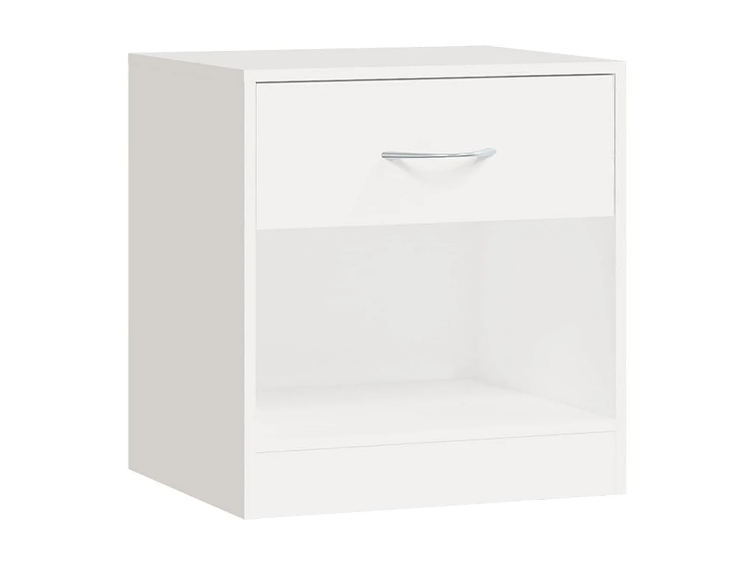 2er-Set Nachttisch Nachtschränke mit Schublade Weiß -RN61739