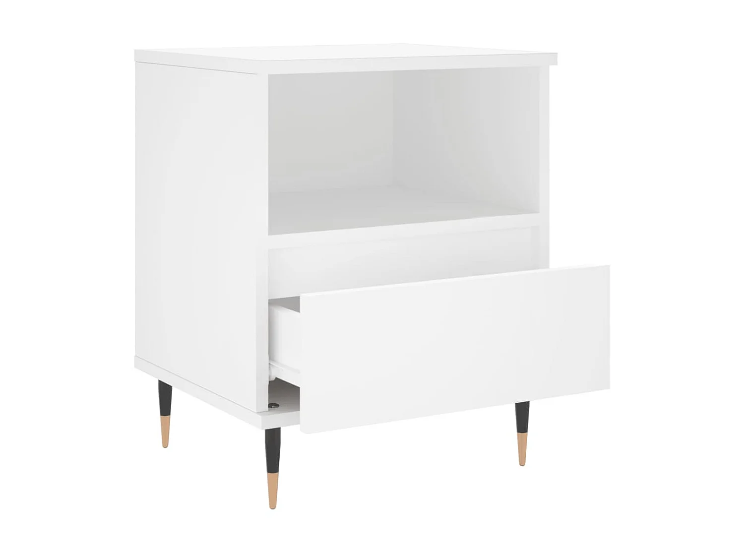 Nachttisch Nachtschrank Weiß 40x35x50 cm Holzwerkstoff -RN74373