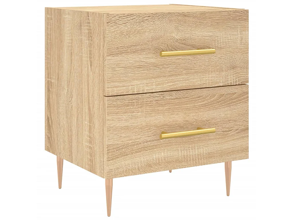 2er-Set Nachttische Nachtschrank Sonoma-Eiche 40x35x47,5 cm Holzwerkstoff -RN65303