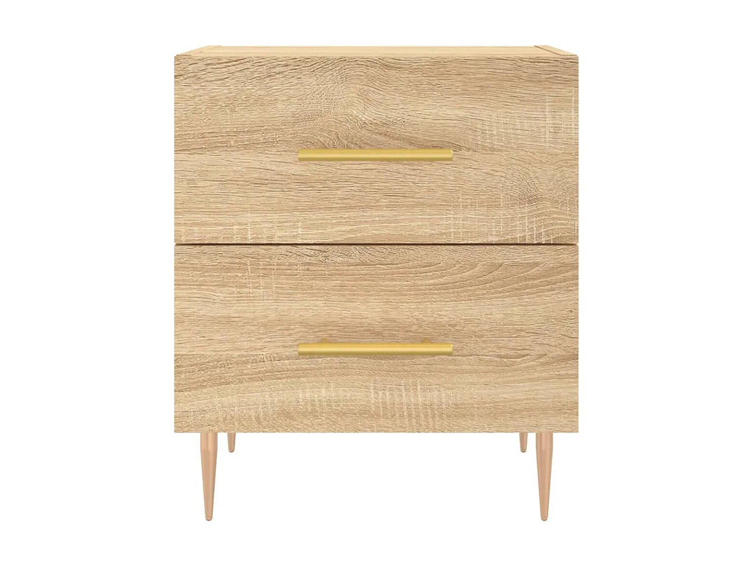 2er-Set Nachttische Nachtschrank Sonoma-Eiche 40x35x47,5 cm Holzwerkstoff -RN65303