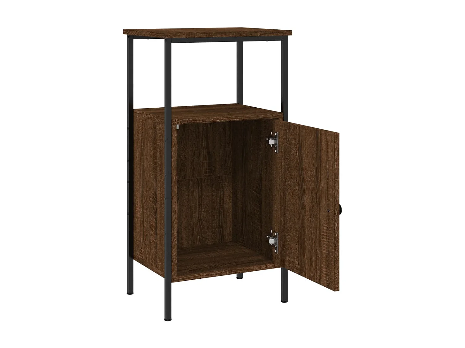 2er-Set Nachttische Nachtschrank Braun Eichen-Optik 41x31x80 cm Holzwerkstoff -RN68511