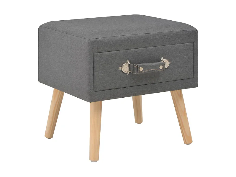 Nachttisch Nachtschrank Dunkelgrau 40 x 35 x 40 Stoff -RN21904
