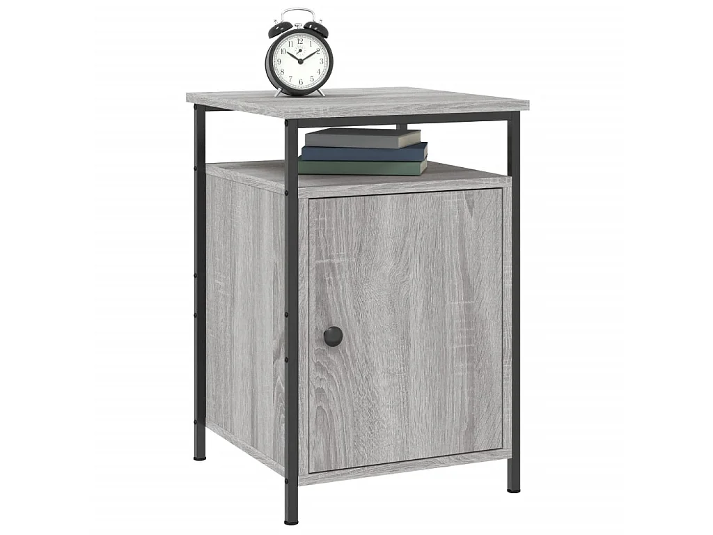 2er-Set Nachttische Nachtschrank Grau Sonoma 40x42x60 cm Holzwerkstoff -RN58483