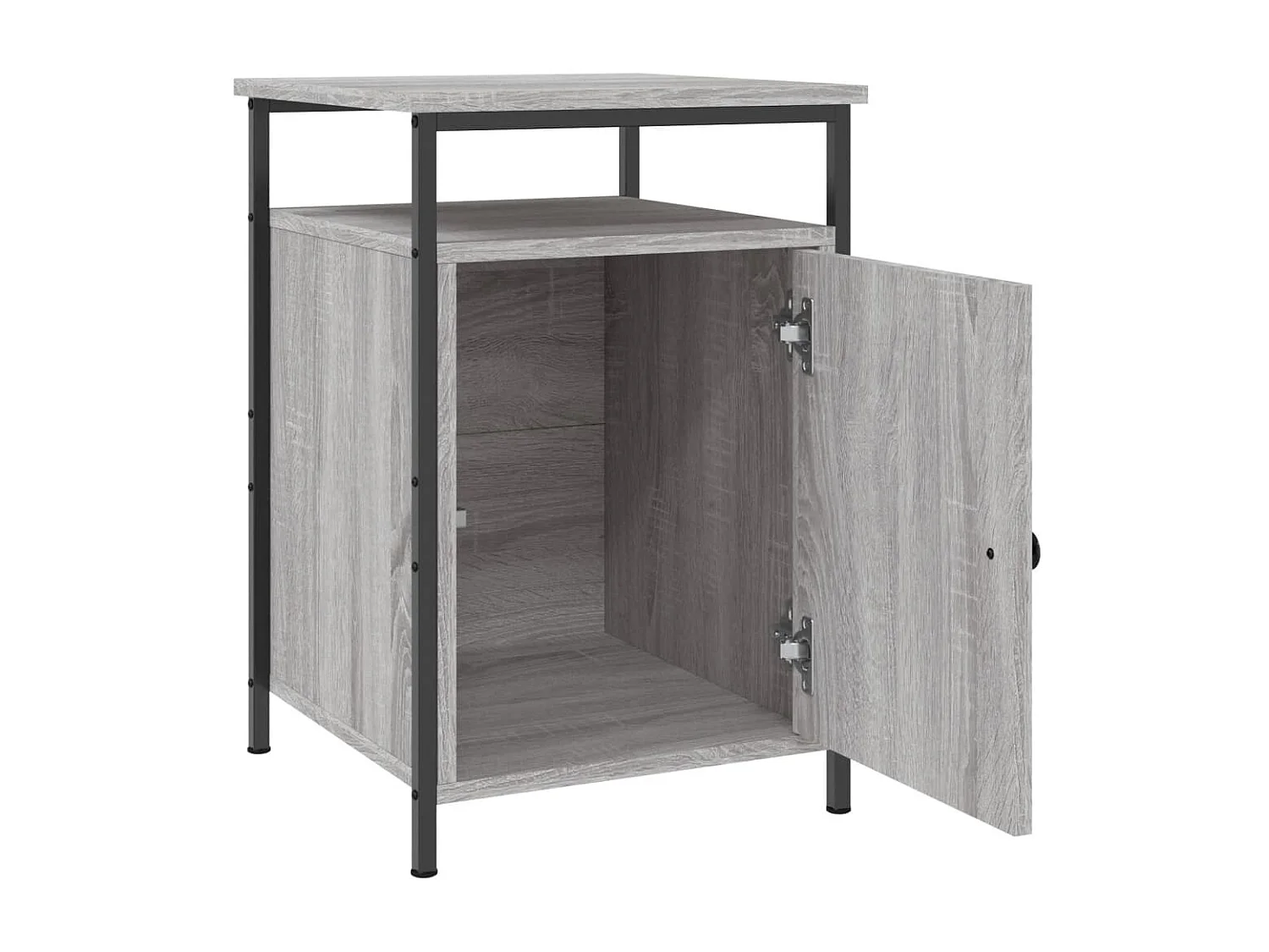 2er-Set Nachttische Nachtschrank Grau Sonoma 40x42x60 cm Holzwerkstoff -RN58483