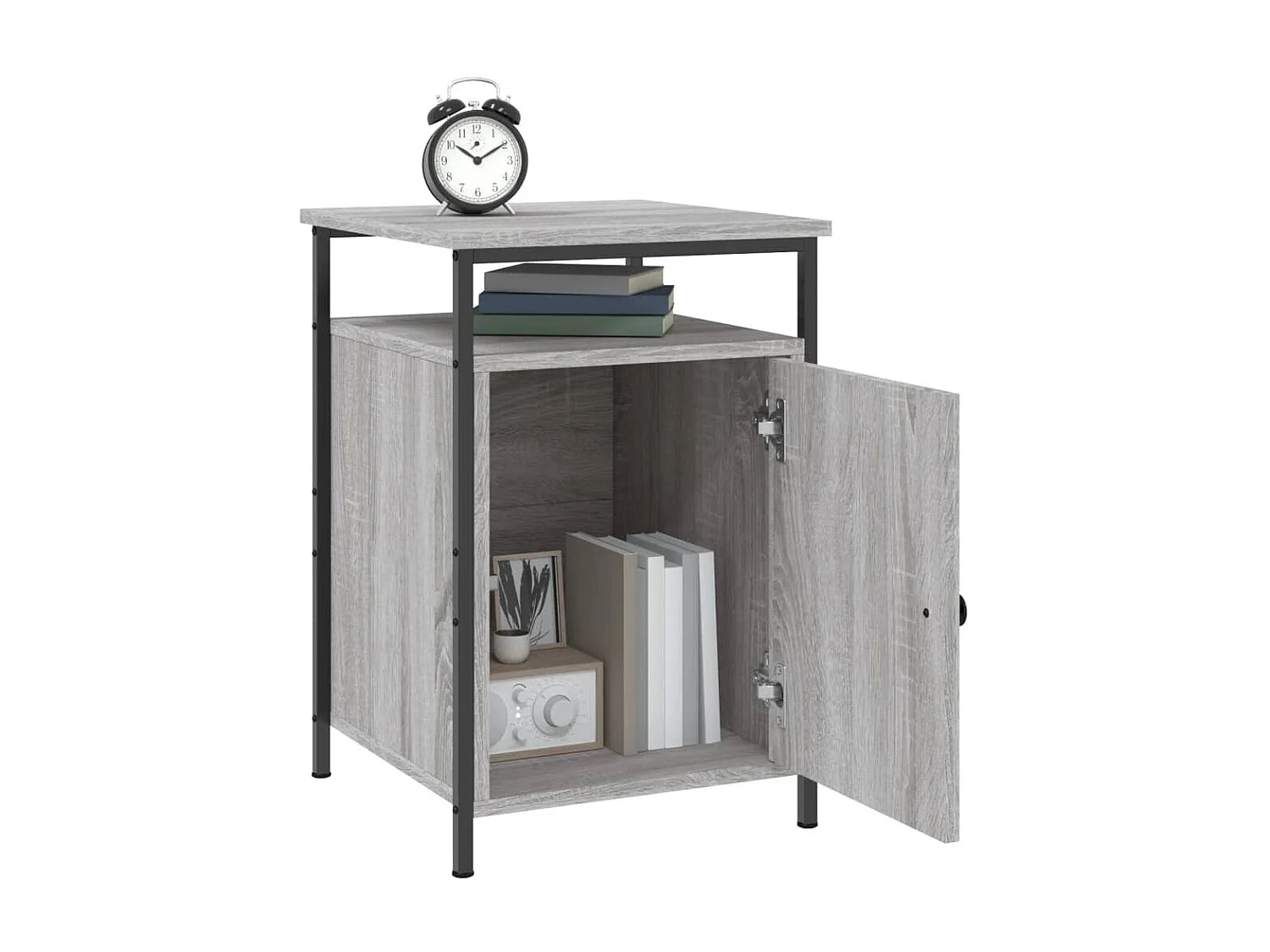 2er-Set Nachttische Nachtschrank Grau Sonoma 40x42x60 cm Holzwerkstoff -RN58483