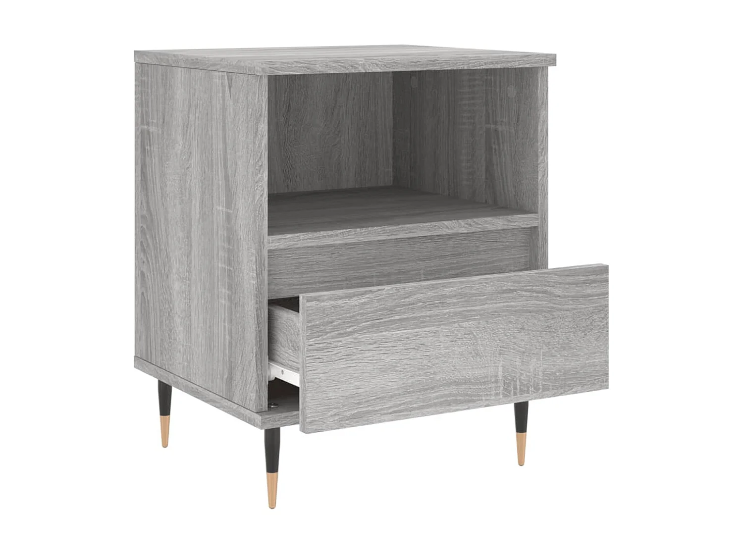 2er-Set Nachttische Nachtschrank Grau Sonoma 40x35x50 cm Holzwerkstoff -RN80536
