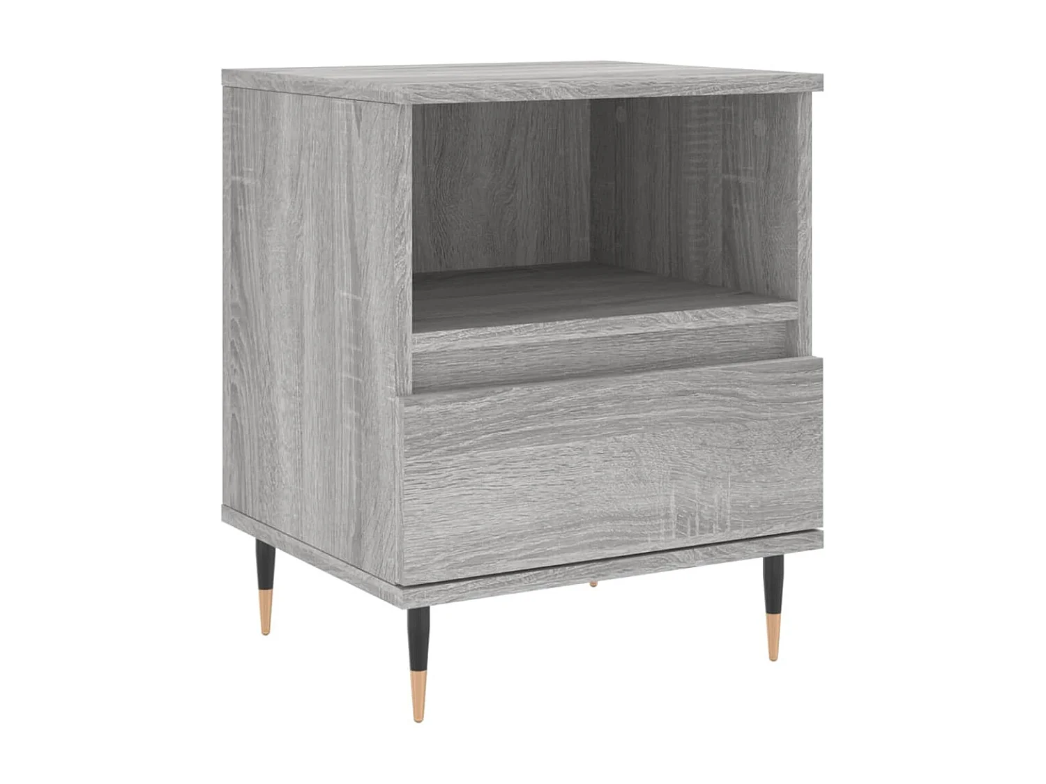2er-Set Nachttische Nachtschrank Grau Sonoma 40x35x50 cm Holzwerkstoff -RN80536