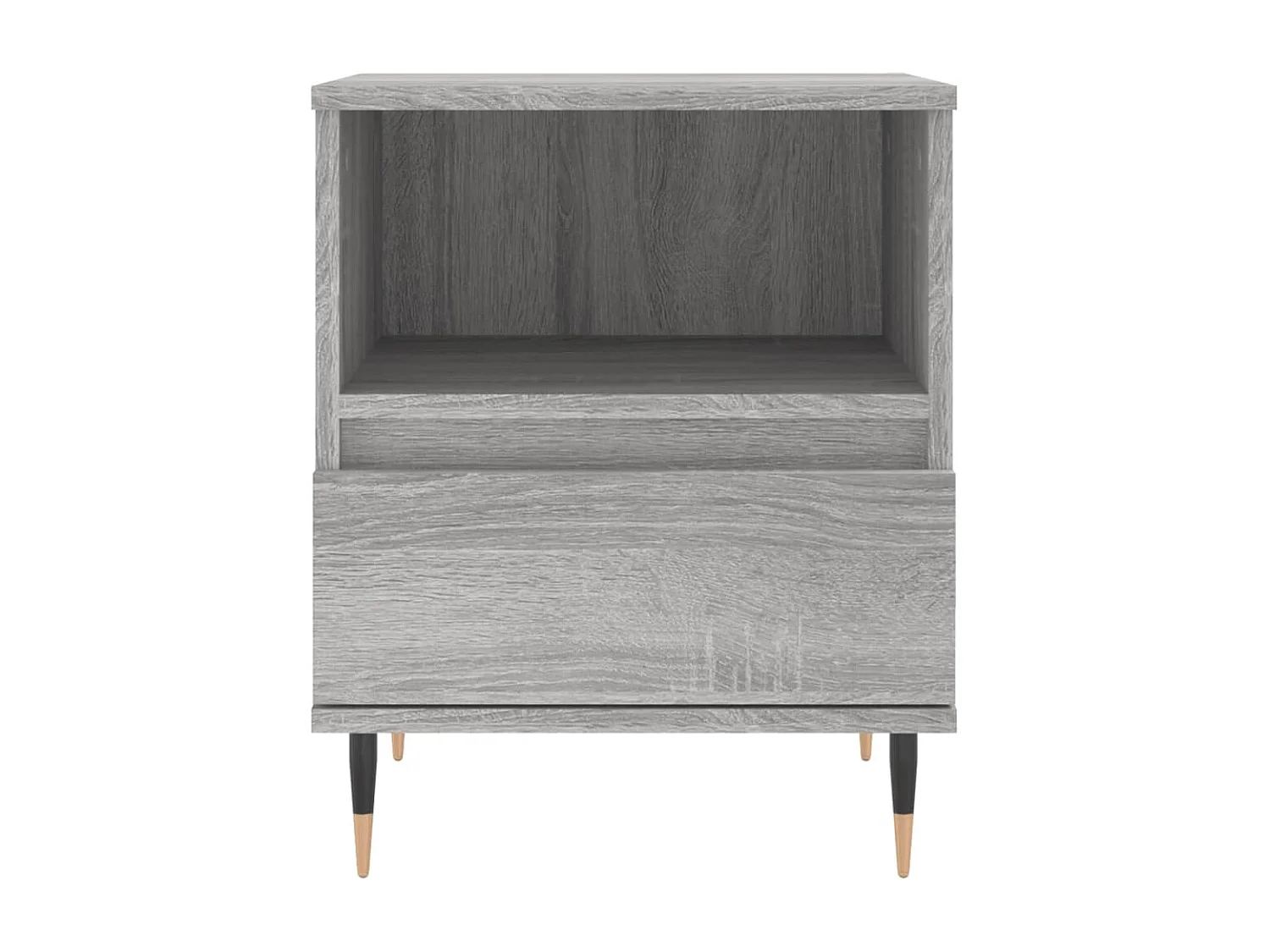 2er-Set Nachttische Nachtschrank Grau Sonoma 40x35x50 cm Holzwerkstoff -RN80536