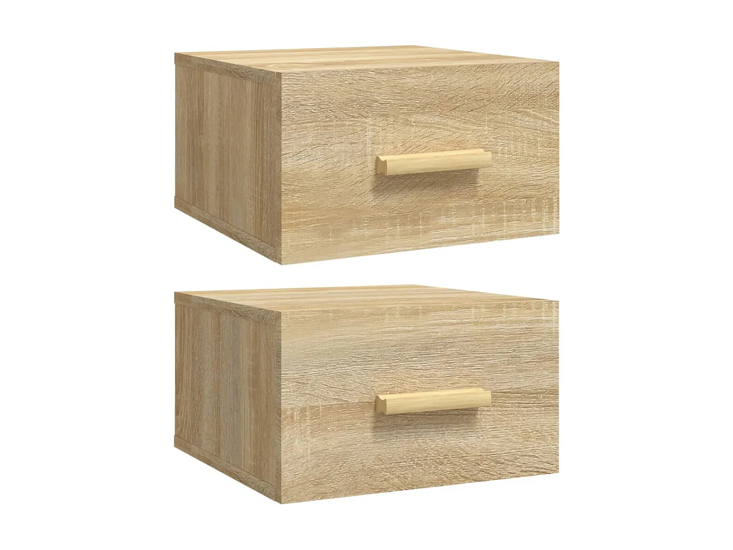 2er-Set Wand-Nachttische Nachtschrank Sonoma-Eiche 35x35x20 cm -RN98659