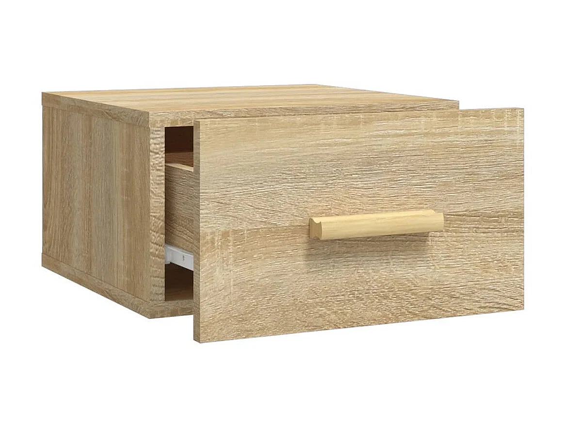 2er-Set Wand-Nachttische Nachtschrank Sonoma-Eiche 35x35x20 cm -RN98659
