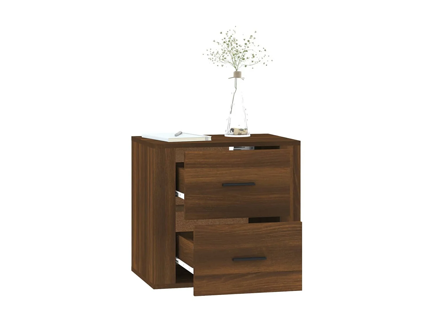 Wand-Nachttisch Nachtschrank Braun Eichen-Optik 50x36x47 cm -RN49263