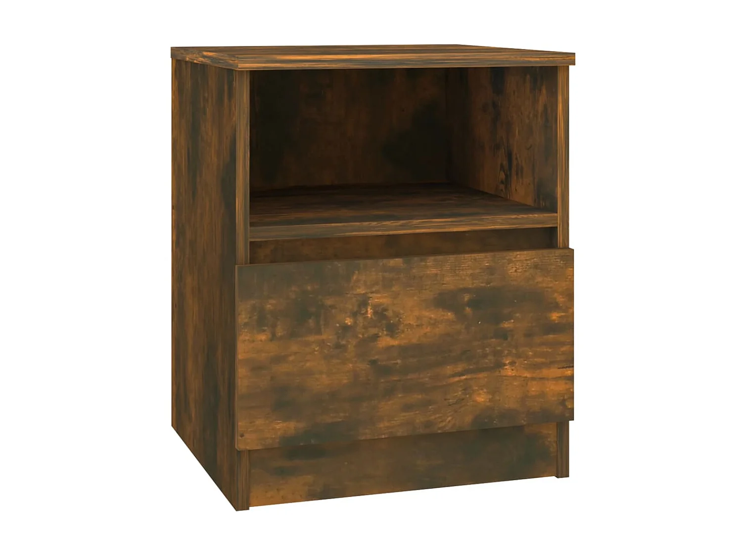 Nachttisch Nachtschrank Räuchereiche 40x40x50 cm Holzwerkstoff -RN78729