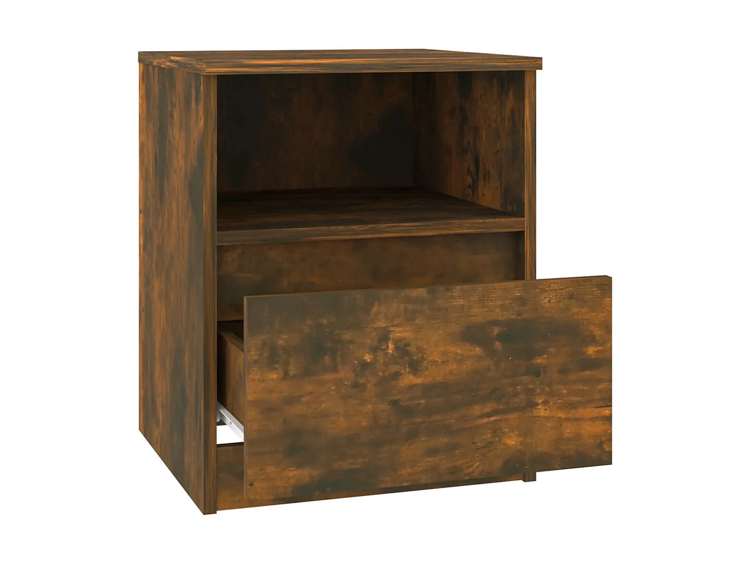 Nachttisch Nachtschrank Räuchereiche 40x40x50 cm Holzwerkstoff -RN78729