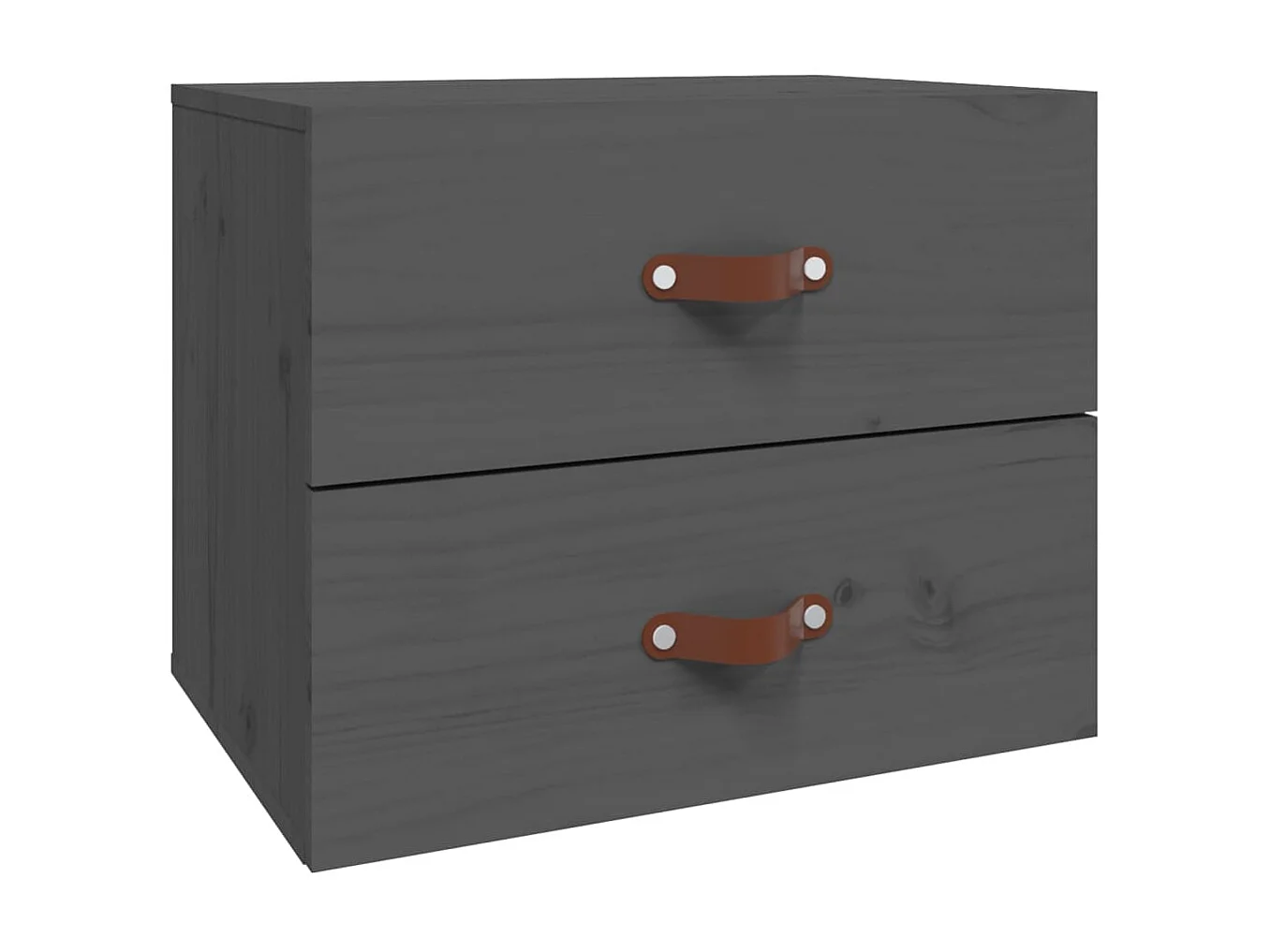 Wand-Nachttisch Grau Nachtschrank 50x36x40 cm -RN32684