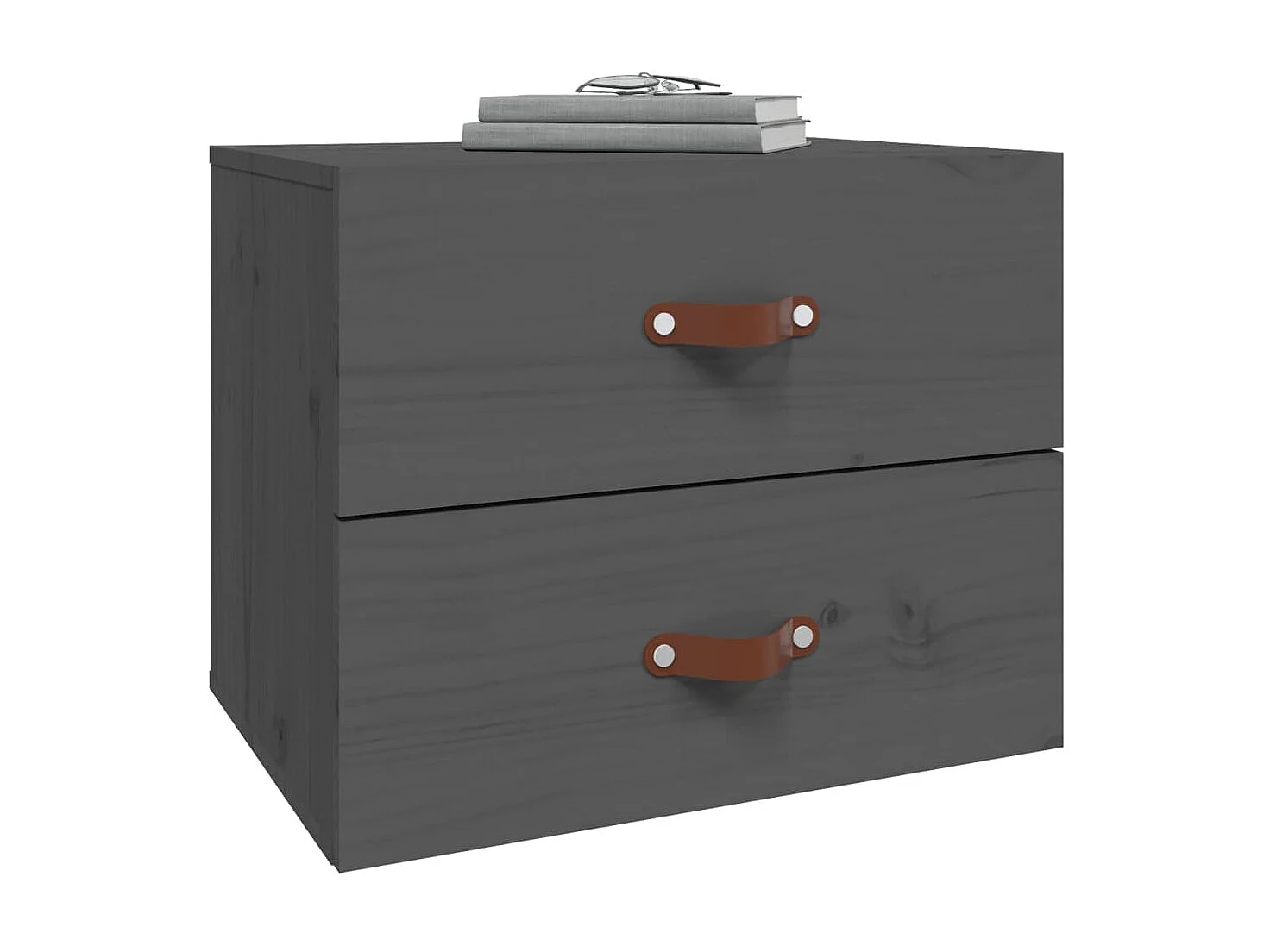 Wand-Nachttisch Grau Nachtschrank 50x36x40 cm -RN32684