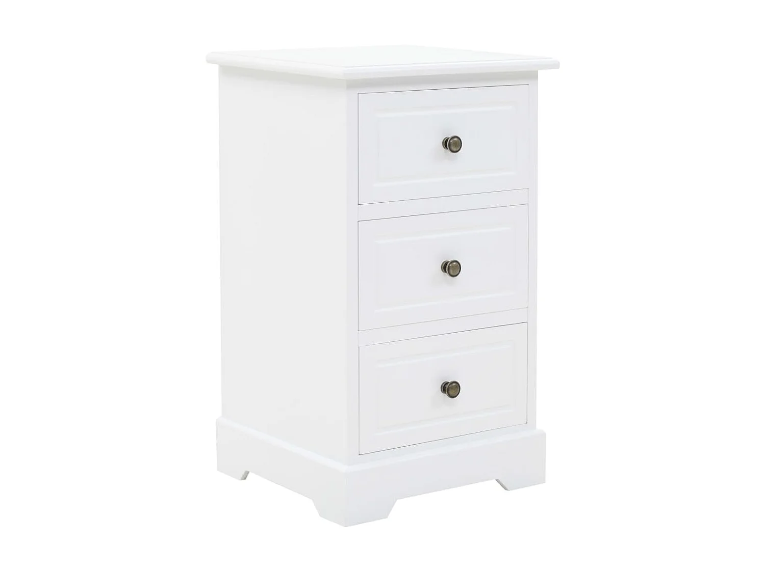 Nachttisch Nachtschrank MDF und Kiefernholz 35 x 32 x 59 cm -RN58084