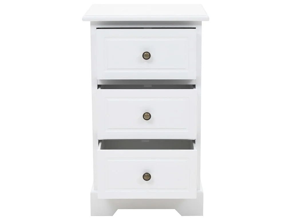 Nachttisch Nachtschrank MDF und Kiefernholz 35 x 32 x 59 cm -RN58084