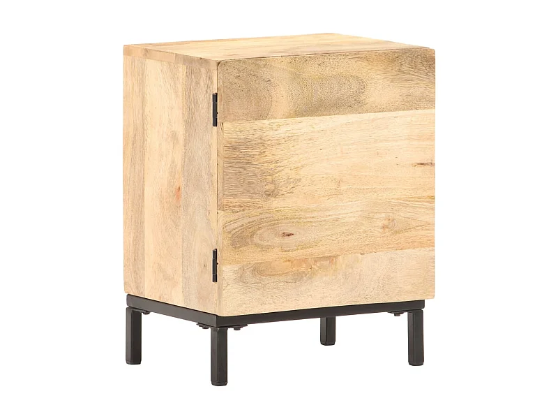 Nachttisch Nachtschrank 40x30x51 cm Mango Massivholz -RN82784