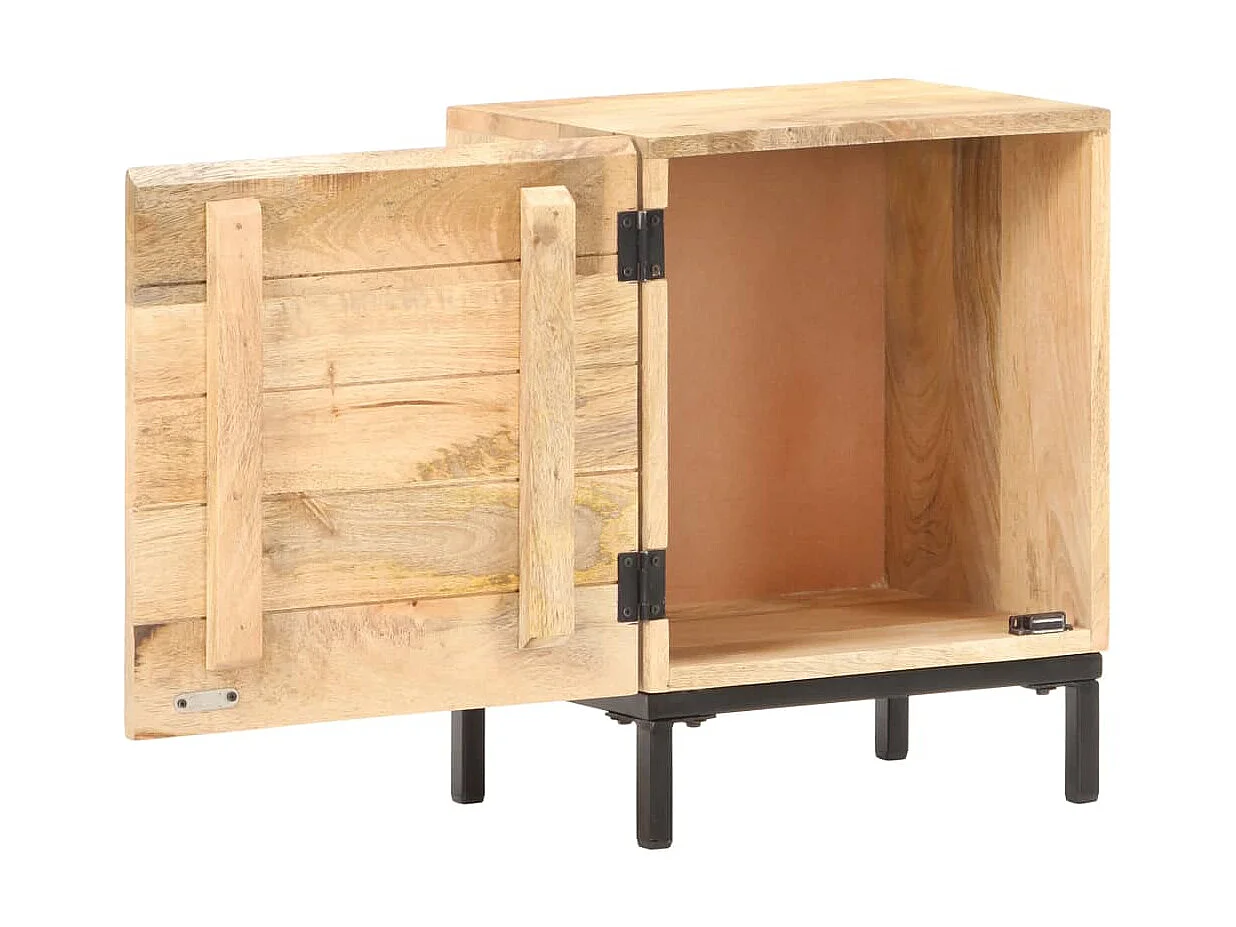 Nachttisch Nachtschrank 40x30x51 cm Mango Massivholz -RN82784