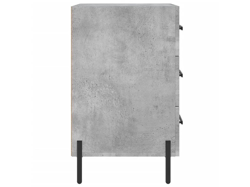 Nachttisch Betongrau Nachtschrank 40x40x66 cm Holzwerkstoff -RN84241