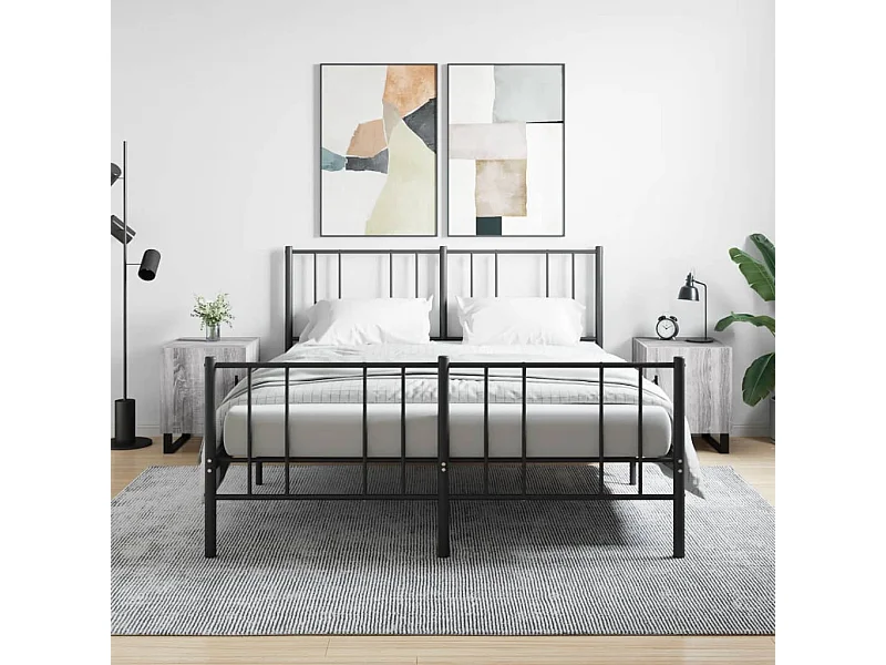 2er-Set Nachttische Nachtschrank Grau Sonoma 40x40x50 cm Holzwerkstoff -RN81441