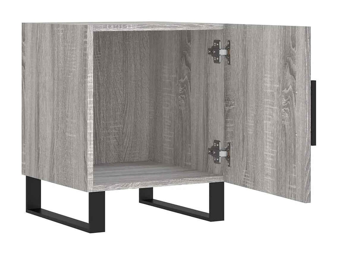 2er-Set Nachttische Nachtschrank Grau Sonoma 40x40x50 cm Holzwerkstoff -RN81441