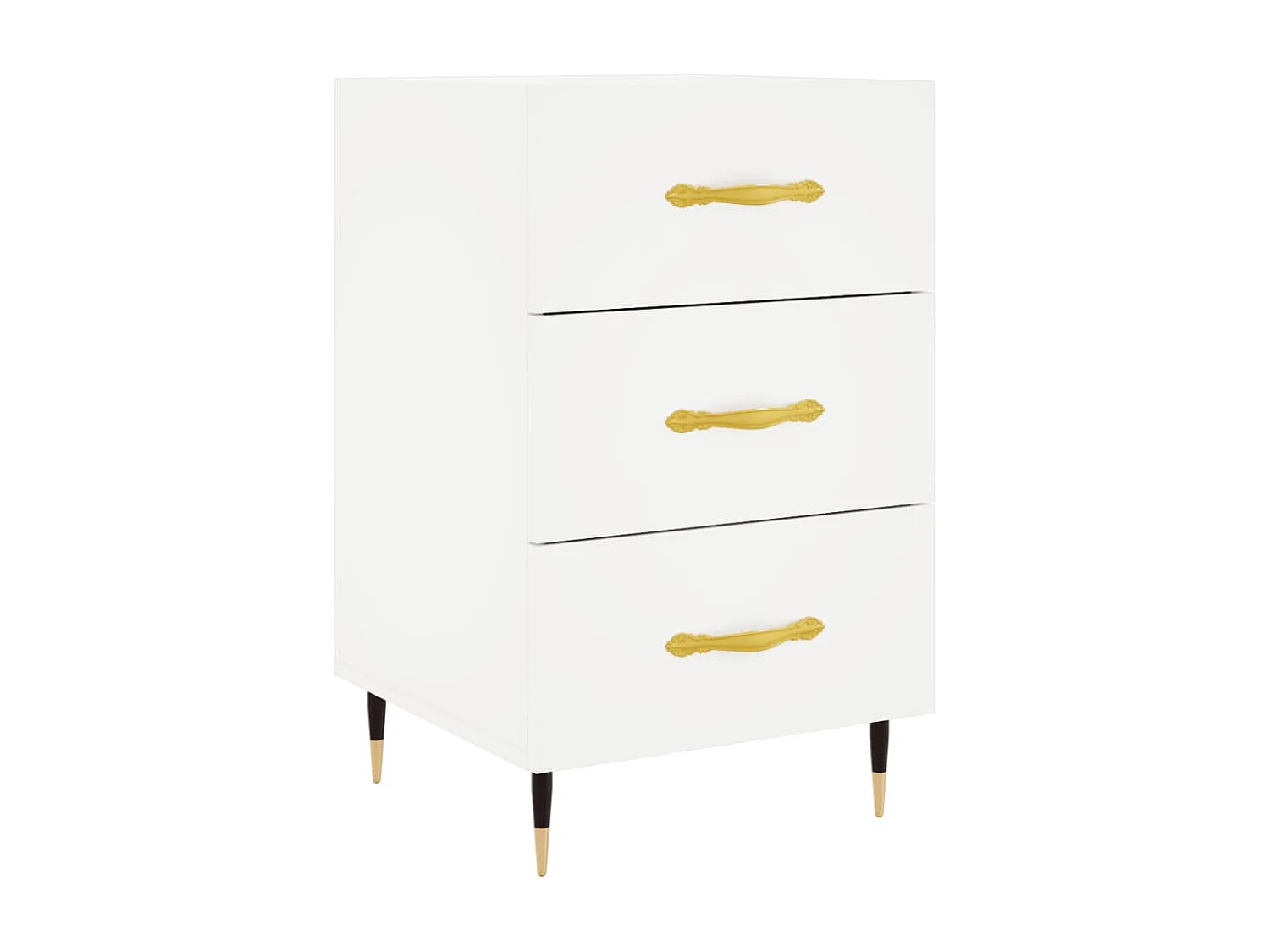 Nachttisch Nachtschrank Weiß 40x40x66 cm Holzwerkstoff -RN12798