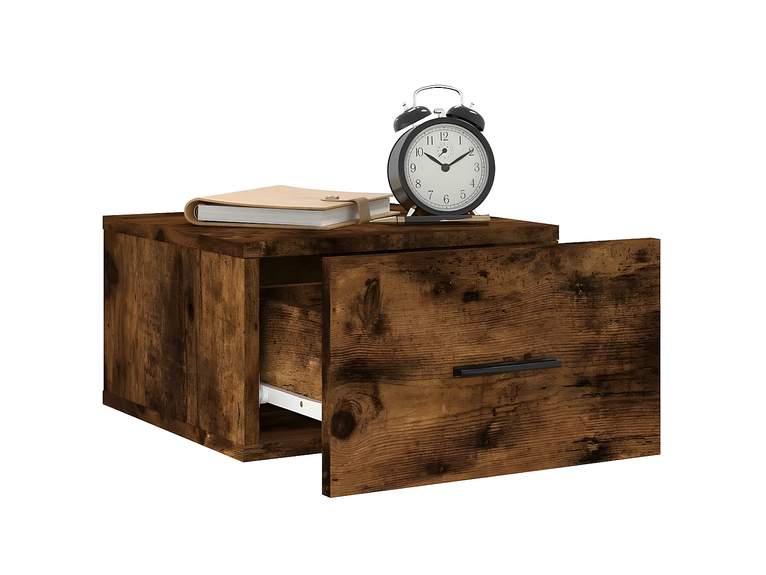 Wand-Nachttisch Nachtschrank Räuchereiche 35x35x20 cm -RN76096