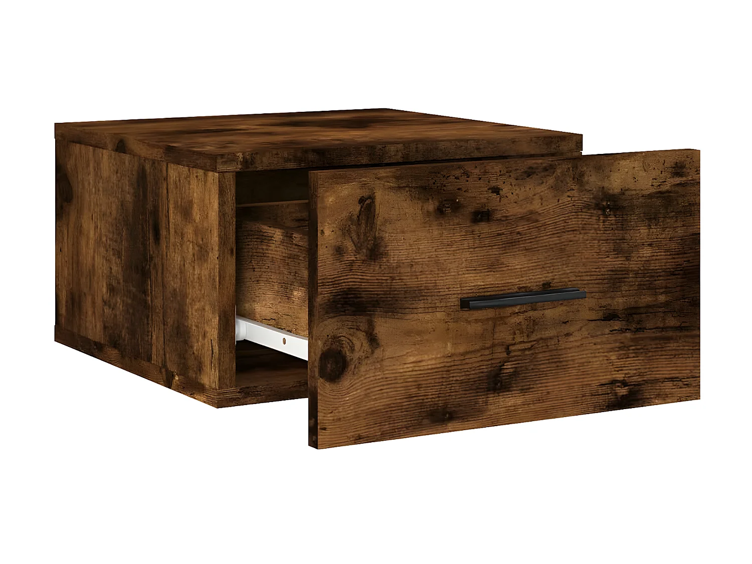 Wand-Nachttisch Nachtschrank Räuchereiche 35x35x20 cm -RN76096